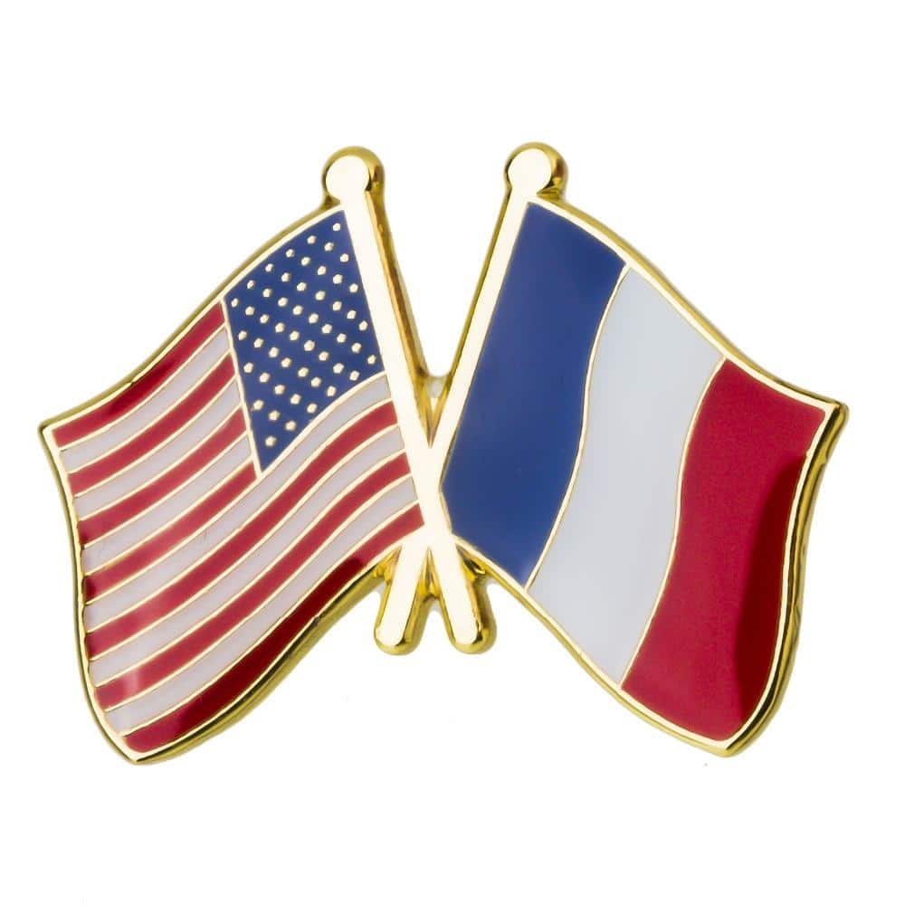 pin's drapeau france usa